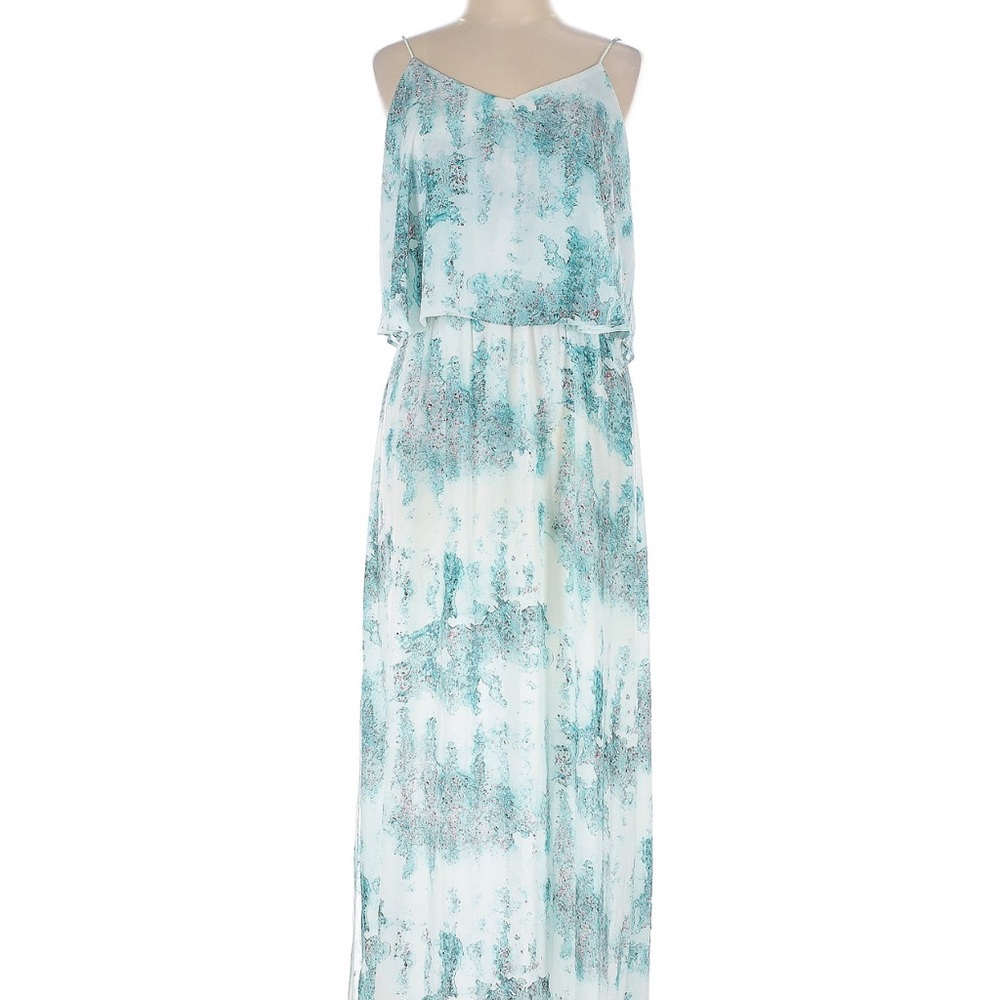 Mossimo Supply Co. Green and Blue Asymmetrical Sundress
